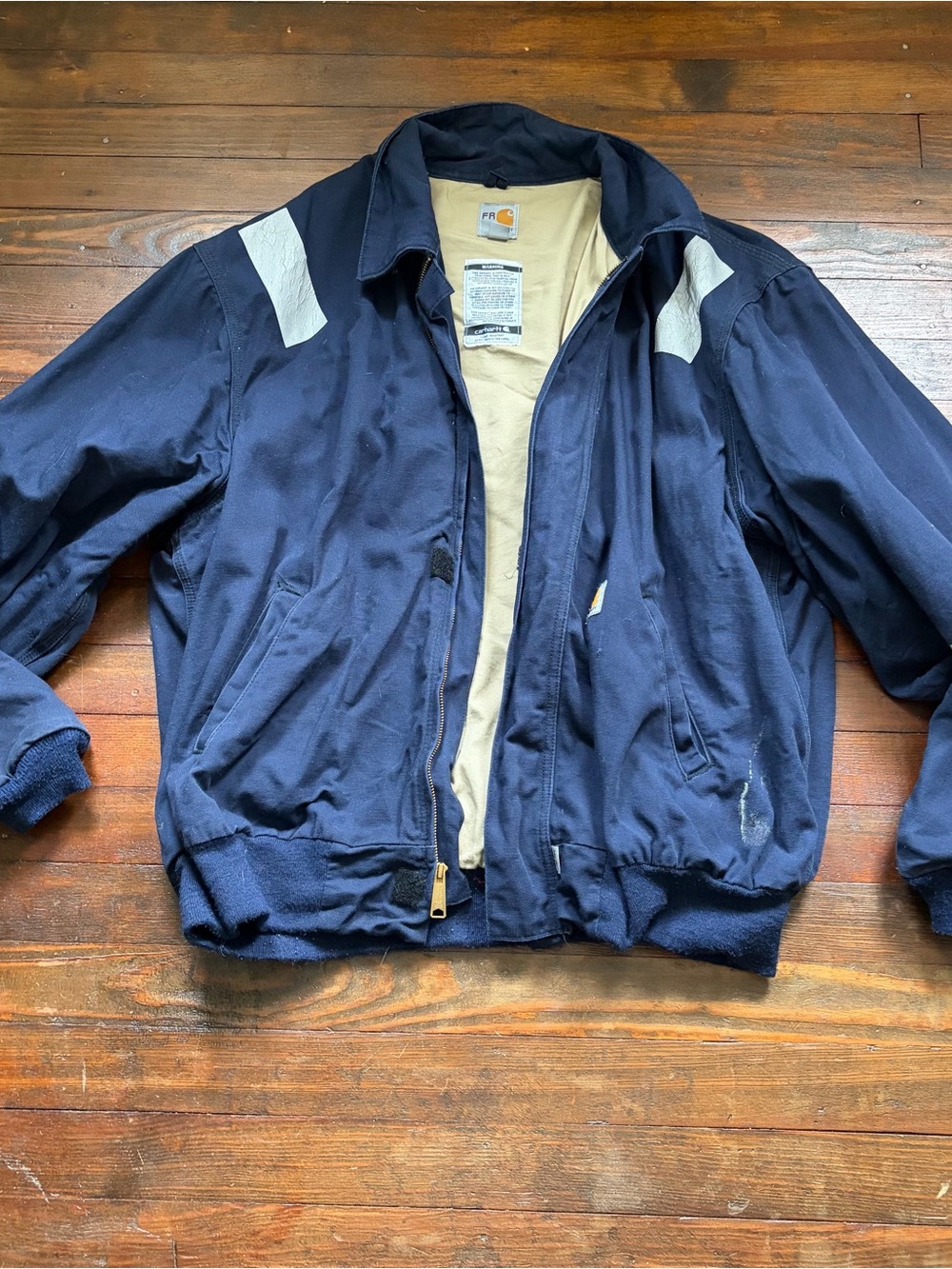 Carhartt FR Flame Resistant Bomber Jacket Navy Blue Urban Engineers Men’s 2XL
